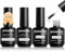 JODSONE 15ML x 4 Base e Top Coat Semipermanente, Disidratatore per Unghie Primer per Unghie, Scintilla Asciugatura Rapida Durevole, Adatto al fai da te in casa, Disegni per unghie, Regali perfetti