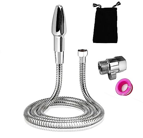 Doccia Clistere in Alluminio, Soffione Bidet per Lavaggio Parti Intime con Regolatore e Flessibile da 150cm