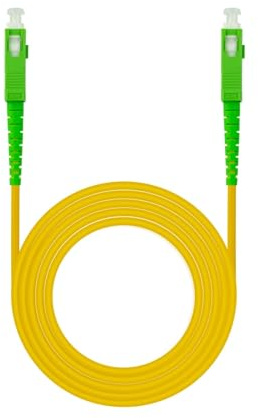 Blendend Cable de fibra óptica monomodo SC/APC-SC/APC, 2 metros, LSZH, ideal para conexiones de alta velocidad y sistemas de telecomunicación.