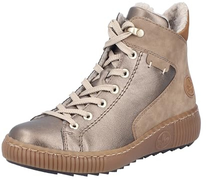 Rieker Z6614 - Stivali stringati da donna, in bronzo, 41 EU, bronzo, 41 EU