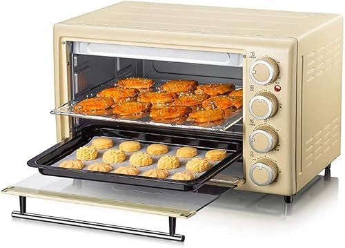 LABLADUO Horno Tostador Eléctrico, Hornear en casa, Totalmente automático, multifunción, Alta Capacidad, Pastel, Pan, Mini Horno eléctrico pequeño, minihornos de 30 litros