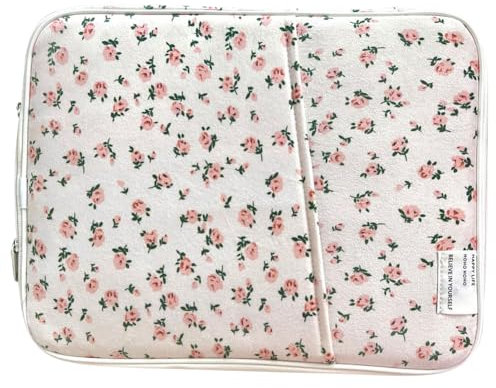 TIAASTAP Ipad Tasche Blumenmuster für 11 13 Zoll Laptop Hülle Asthetic MacBook Hülle Laptop Tasche Kompatibel mit MacBook Air/Pro Damen Mädchen