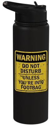 Funny Footbag Joke Meme For Men Women Stainless Steel Insulated Water Bottle