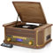 Denver 9-in-1 Retro Vintage DAB Bluetooth Wooden Radio Record Player With Speakers – DAB+ Radio, FM, Record Player, Cassette & CD Player, AUX IN, MP3 USB Recording, AUX IN And Line Out - MRD-51BT
