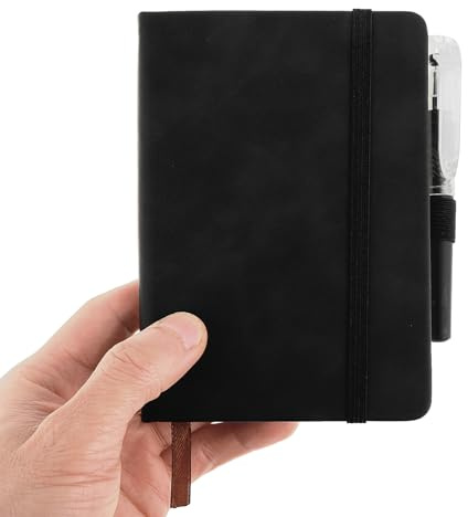 Qianyu Anteckningsbok A6 liten pocket journal, anteckningsbok med penna