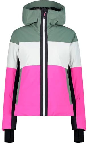 CMP Giacca da sci in twill da donna con cappuccio fisso, 33W0706 (IT, Numero, 42, Regular, Regular, Festival)