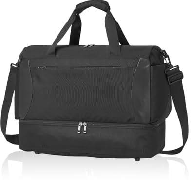 Travel Bag with Shoe Pouch,Weekender Overnight Bag Waterproof Large Carry On Bag Travel Tote Duffel Bag for Men or Women
