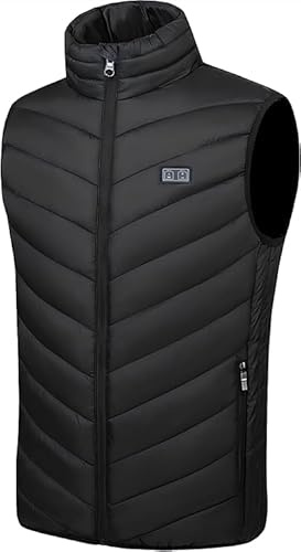 Mincoo Gilet Chauffant Femme avec Batterie 10000mah 5 V - 5 Zones Chauffage rapide Veste Chauffante - 3 Niveaux De TempéRature, Chauffage Veste Sans Manche pour Extérieur Moto Camping Ski Pêche