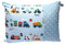 TryPinky® Kissenhülle Babykissen 30 X 40 cm Autos auf Hellblau Punkte Weiß Auto kuschelkissen Kissenbezug 100% Baumwolle BW Lokomotive Traktor LKW Kindergartenkissen Sitzkissen