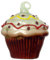 Sikora BS355 Cupcake Grün Christbaumschmuck Glas Figur Weihnachtsbaum Anhänger