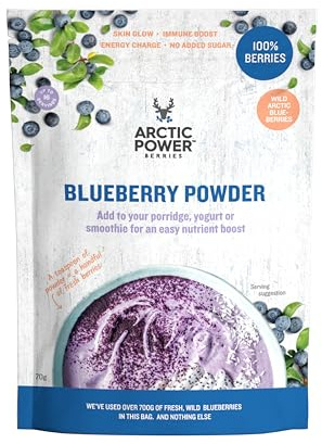 Arctic Power Berries 100% Wild Blueberry Powder 70g, Nutrient Rich Wild-grown Blueberries from Nordic forests, Natural, Nutrient Boost for Breakfast Bowls, Smoothies, Porridge