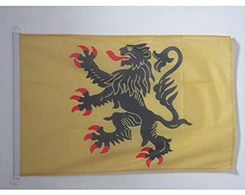 AZ FLAG - Drapeau Nord-Pas-de-Calais Spécial Extérieur - 90x60 cm - Pavillon Nautique Province Flandre Française En Maille Bloquée Avec Anneaux Plastiques Intégrés - 80g