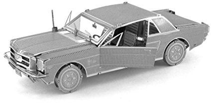 Metal Earth Fascinations Metallbausätze - Sportwagen Ford Mustang Coupe 1965, lasergeschnittener 3D-Konstruktionsbausatz, 3D Metall Puzzle, DIY Modellbausatz mit 2 Metallplatinen, ab 14 Jahre
