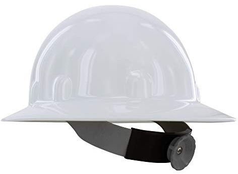 Fibre-Metal by Honeywell E1RW Supereight Thermoplastic Full Brim Hard Hat with 8 Pt. Ratchet Suspension, White