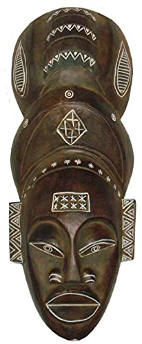 Maske Africa MAN, 50 cm, handgearbeitete Holz-Maske, Wandmaske, Afrika