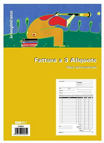 EDIPRO - E5296A - Blocco fattura generica 50x2 autoricalcante f.to 29,7x22
