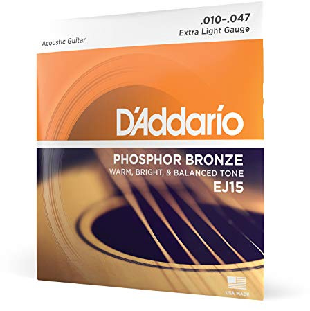 D'Addario EJ15 Set Corde Acustica EJ Phosphor BRZ RND WND, 10-47