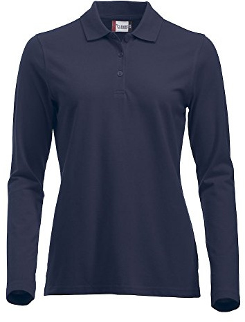 Clique Clothing, maglia a maniche lunghe classica in cotone, da donna, vestibilità moderna, da XS a XXL Dark Navy Medium