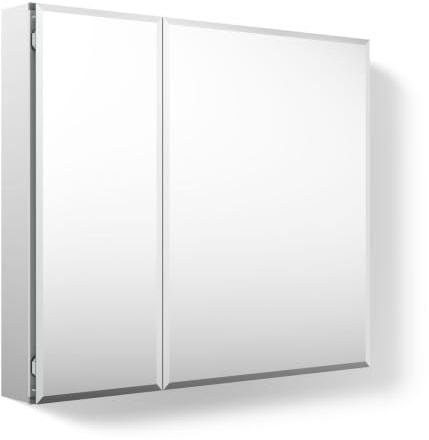 Kohler CB-CLC3026FS Bathroom Medicine Cabinet with Mirror, Beveled Mirror Doors, Adjustable Shelves, Rectangular Beveled Edge, 30 in. W x 26 in. H