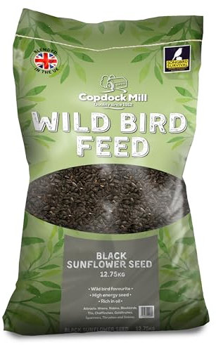 Copdock Mill Black Sunflower Seeds for Wild Birds - 12.75kg