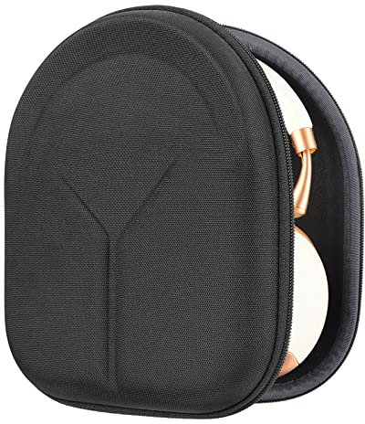 Geekria Shield Headphones Case for On-Ear/Over-Ear, Replacement Protective Hard Shell Travel Carrying Bag with Cable Storage, Compatible with Parrot, Bose, Grado, B&O Headphones (Black)