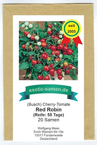 Rote Minitomate für die Fensterbank - Red Robin - 20 Samen