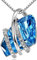 Leafael Wish Stone Pendant Necklace with Birthstone Crystal, 18K Rose Gold Plated/Silver-Tone, 45 cm + 5 cm Extender