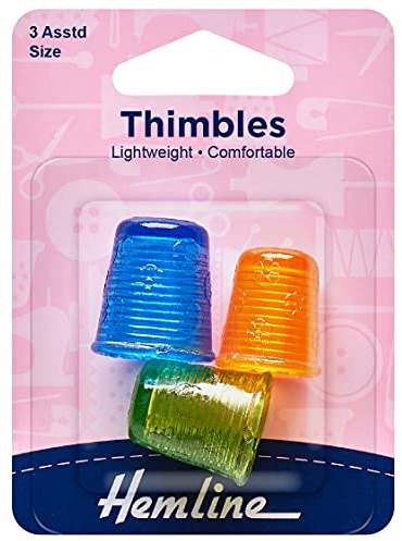 Hemline Set of 3 Lightweight Thimbles - Assorted Sizes