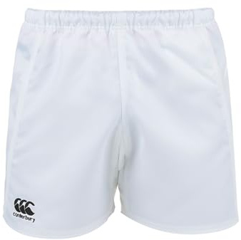 Canterbury Men's Advantage Rugby Shorts | Lightweight Gym Shorts, White, XS