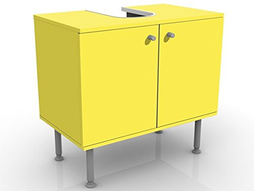 Apalis Waschbeckenunterschrank Colour Lemon Yellow 60x55x35cm Badezimmer Farbe Pop Art, Größe:55cm x 60cm