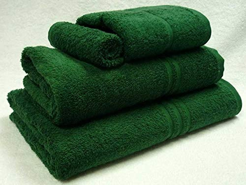 Blue Label 500gsm Plain Hand Towel Bottle Green (SEE SIZE OPTIONS)