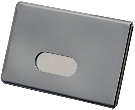 2 x TÜV geprüfte RFID NFC Schutzhüllen aus Kunststoff für Kreditkarten und Bankkarten von BE-HOLD sind die idealen Scheckkartenhüllen zum Schutz vor Datendieben (2 Stück, Silber)