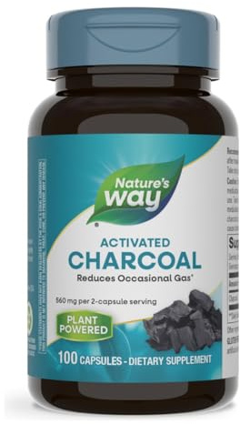 Nature's Way - Pouvoir certifié par Adsorbency élevé de charbon actif - 100 Capsules