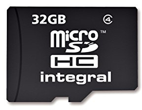Integral Micro SDHC 16 GB Media Memory Card with SD Adapter Capacity - Black