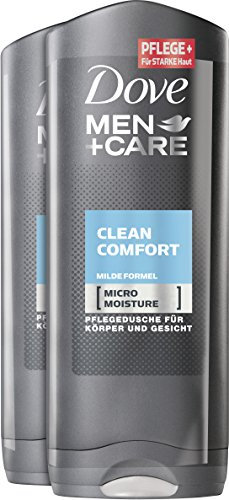 Dove Gel Men + Care Clean Comfort, doble Pack (2 x 250 ml)