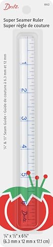 Dritz Super Seamer Ruler, 1/4 x 1/2 x 6-3/4, Clear