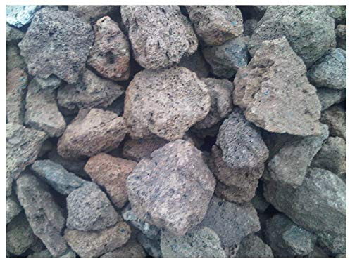 Der Naturstein Garten Grill Lava Steine 16–32 mm, 25 kg, Naturprodukt aus der Eifel für Gasgrill & Elektrogrill, Aquarium, Garten und Deko-Einsatz