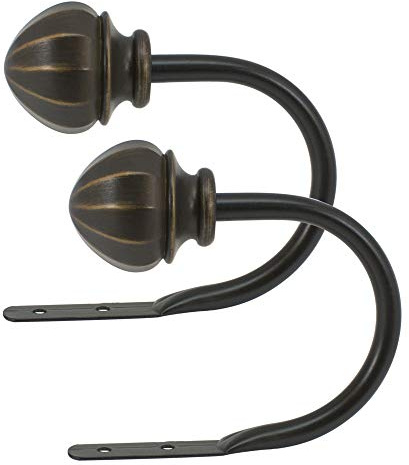 Decopolitan Facet Ball Curtain Holdback Pair, Vintage Bronze