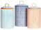 Nicola Spring Hand Printed Utensil Holders - 1L - Pack of 3-3 Colours - Decorative Porcelain Floral Pattern Kitchen Storage Jar Airtight Container for Utensils, Spoons, Spatulas, Scrapers