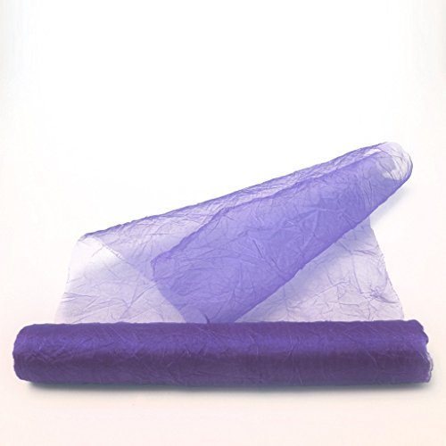 Deko AS GmbH Crashorganza-Tischläufer Lavendel - 28 cm breit - Rolle 5 Meter - 68280 78-R 280