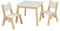 KidKraft Moderner weißer Kindertisch mit 2 Stühlen aus Holz, Kindersitzgruppe aus Holz, Kinder Tisch Stuhl Set, Kinderzimmer Möbel, 27025