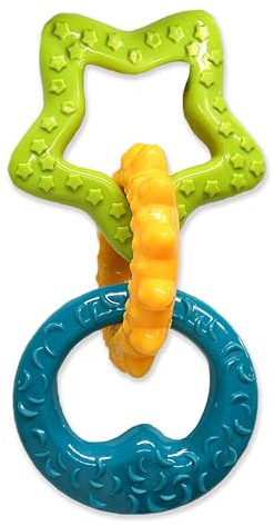 Nylabone Gentle Puppy Dog Teething Chew Toy Rings, Bacon Flavour, Small, for Puppies Up to 11 kg