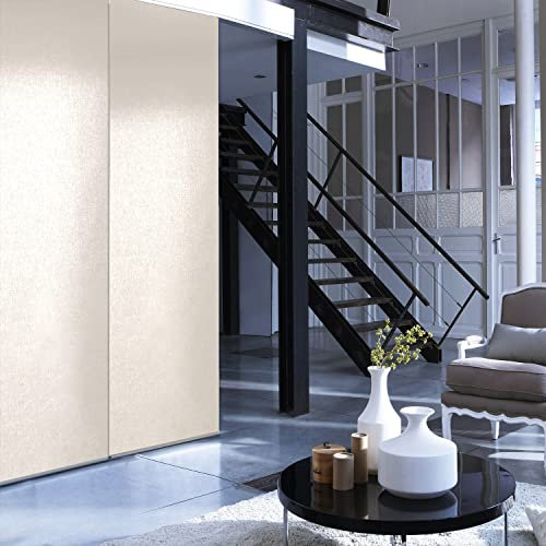 MADECOSTORE Japanisches Paneel, lichtdurchlässig, einfarbig, Perlweiß, L 45 x H 260 cm