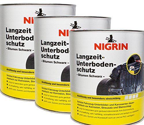 NIGRIN 3X 74061 Langzeit-Unterbodenschutz Bitumen schwarz 2,5 kg