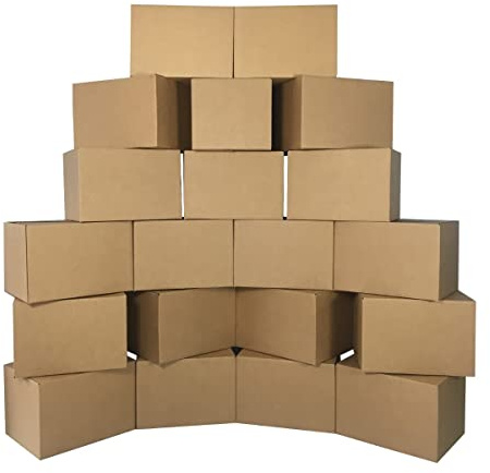 UBMOVE Medium Moving Boxes 18L x 14W x 12H 20-Pack Corrugated Cardboard Box for Shipping, Mailing, Packing, Packaging and Storage