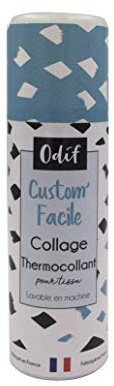 Odif - Custom Facile - Colla termoadesiva al ferro da stiro - Ideale per Customer vestiti - Resistente al lavaggio in Machine - Made in Francia, Senza Acido - Spray da 125 ml