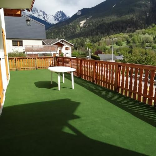 Decoweb Moquette d'extérieur Verte sur plots - 2m x 5m = 10m²