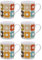 Orla Kiely 6 x Becher mit Blumenmotiven.