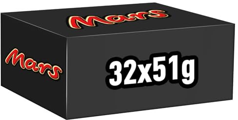 Mars Schokoriegel, mit Karamell, Nougat und Vollmilchschokolade, 32 Packungen x 51g