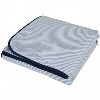 Little Dutch 0267 Kinderbett-Decke Klassik blau gestreift